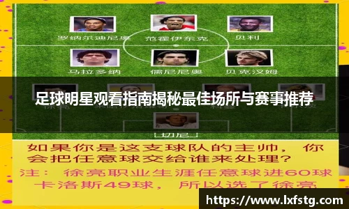 足球明星观看指南揭秘最佳场所与赛事推荐